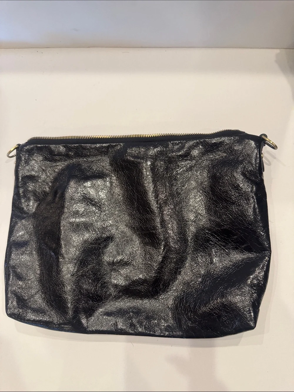 HOBO Black Leather Wristlet Clutch